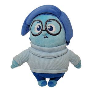 Disney Pixar Inside Out Sadness Plush 7.5" Tomy Stuffed Animal Soft Toy Rare